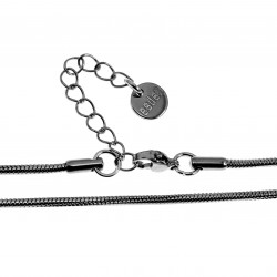 60cm tot 65cm x 2mm Ketting Unisex - Gepolijst RVS - Verstelbaar - Ronde Slangenketting