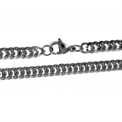 55cm - 56cm x 4,5mm Gourmet Ketting - Unisex - Roestvrij Stalen - Schakelketting Dames - Heren