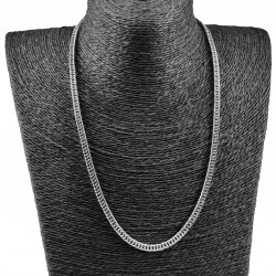 55cm - 56cm x 4,5mm Gourmet Ketting - Unisex - Roestvrij Stalen - Schakelketting Dames - Heren