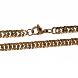 56cm x 4,5mm Gourmet Ketting - Unisex - Verguld Roestvrij Stalen - Schakelketting Dames - Heren