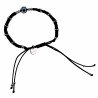 Handgemaakt Armband Zwarte Macramé Armband  Blauw Turks Oog Verstelbaar