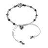 Handgemaakt Macramé Armband met Hart - RVS - Dames - Witte Verstelbaar
