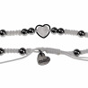 Handgemaakt Macramé Armband met Hart - RVS - Dames - Witte Verstelbaar