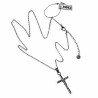 Ketting met Kruis Jesus Dames RVS - Verstelbaar Kabelketting met Hanger