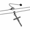Ketting met Kruis Jesus Dames RVS - Verstelbaar Kabelketting met Hanger