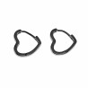 ∅14mm Oorbellen Dames - Hart Oorbellen - Rhodium Platin Hart Oorringen