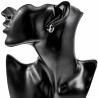 ∅14mm Oorbellen Dames - Hart Oorbellen - Rhodium Platin Hart Oorringen