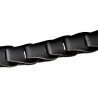 Armband Heren - Zwarte Leren - RVS - Gevlochten Armband