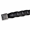 Armband Heren - Zwarte Leren - RVS - Gevlochten Armband