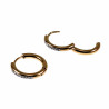 ∅17mm Oorbellen Dames - Verguld RVS - Oorringen met Strass