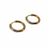 ∅17mm Oorbellen Dames - Verguld RVS - Oorringen met Strass