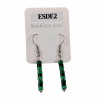 Oorhangers Dames - Natuurstenen Groen - Zwart - RVS - Lange Oorbellen