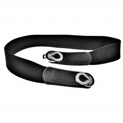 Smalle Elastische Riem Zwarte Zilver/Zwart Ringontwerp met Koord