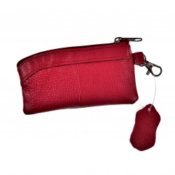 Langwerpig Sleuteletui Portemonnee Dames - Bordeauxrood Leren - Autosleutel Etui Unisex - Sleuteltasje Heren