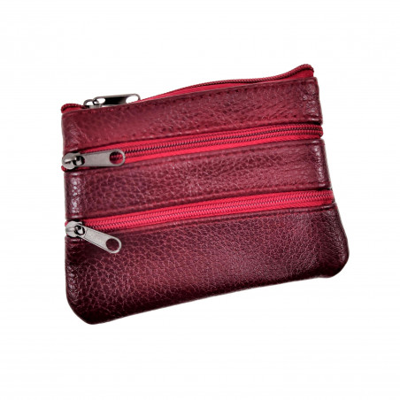 Sleuteletui Portemonnee Bordeauxrood Leren Autosleutel Etui Unisex