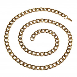 60cm x 7,5mm Cubaanse Ketting Unisex - Verguld RVS - Schakelsketting