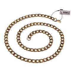 60cm x 7,5mm Cubaanse Ketting Unisex - Verguld RVS - Schakelsketting