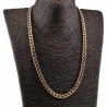 60cm x 7,5mm Cubaanse Ketting Unisex - Verguld RVS - Schakelsketting