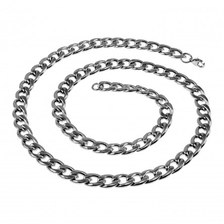 60cm x 8,5mm Cubaanse Ketting Unisex - Gepolijste RVS Schakelsketting