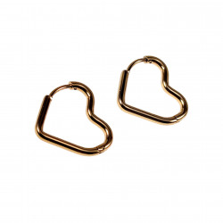 19mm x 18mm Hart Oorbellen Dames - Verguld RVS - Oorringen