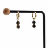 ∅14mm Oorbellen met Agaatkralen Hanger Dames - Verguld RVS Oorringen