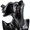 ∅14mm Oorbellen met Agaatkralen Hanger Dames - Verguld RVS Oorringen