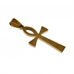 Egyptische Kruis Hanger Unisex Verguld Geborsteld RVS Ankh-Kruishanger