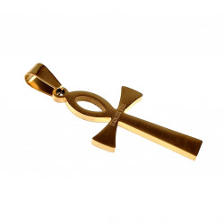 Egyptische Kruis Hanger Unisex Verguld Geborsteld RVS Ankh-Kruishanger