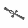 Jasseron-ketting + Ankh-Kruis Hanger Unisex Geborsteld RVS