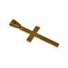 60cm Jasseron Ketting + 47cm Kruis Hanger Unisex Verguld Geborsteld RVS