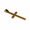 60cm Jasseron Ketting + 47cm Kruis Hanger Unisex Verguld Geborsteld RVS