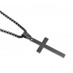 40cm x 20mm Kruis Hanger Unisex - Geborsteld RVS - Kruishanger Dames - Heren
