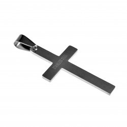 35mm x 18mm Kruis Hanger Unisex - Geborsteld RVS - Kruishanger Dames - Heren