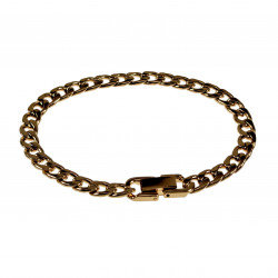 19cm x 6,5mm Cubaanse Armband Unisex - Verguld RVS - Schakelarmband