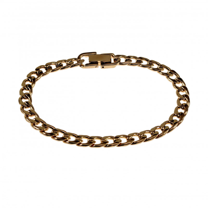 19cm x 6,5mm Cubaanse Armband Unisex - Verguld RVS - Schakelarmband 19cm x 6,5mm Cubaanse Armband Unisex - Verguld RVS - Schakelarmband