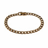 19cm x 6,5mm Cubaanse Armband Unisex - Verguld RVS - Schakelarmband