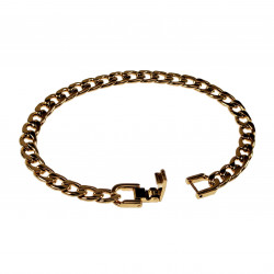 19cm x 6,5mm Cubaanse Armband Unisex - Verguld RVS - Schakelarmband