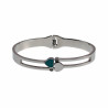 Bangle Dames - RVS - Stijve Armband met Hart en Zirkonias