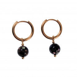∅16mm Oorringen Dames Verguld RVS Oorbellen met Abalone Schelp Hanger