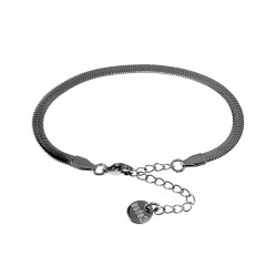 16cm x 21mm Armband Dames - Gepolist RVS - Platte Slangenarmband