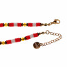Polymeerklei Armband Dames - Rood-Rauw Wit Armband met Olifantenhanger - Verguld RVS - Verstelbaar - Handgemaakt