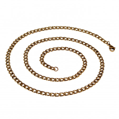 60cm x 4,5mm Ketting Unisex - Verguld RVS - Cubaanse Schakelsketting