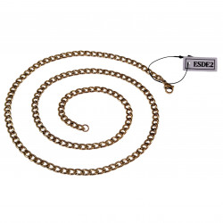 60cm x 4,5mm Ketting Unisex - Verguld RVS - Cubaanse Schakelsketting