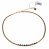 48cm x 3mm Ketting Dames Verguld RVS Slangenketting met Zirkoniasteen