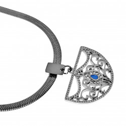 47cm x 3mm Ketting Dames Gepolijst RVS Platte Slangenketting met Hanger