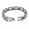 Zilverkleur-Zwart Roestvrijstalen Fiets Ketting Armband