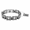 Zilverkleur-Zwart Roestvrijstalen Fiets Ketting Armband