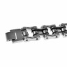 Zilverkleur-Zwart Roestvrijstalen Fiets Ketting Armband