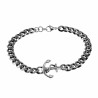 Armband Heren - Gepolist RVS - Cubaanse Schakelarmband met Anker