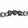 19cm x 13mm Armband Heren - Gepolist RVS 316L - Cubaanse Schakelarmband met Schedelhoofden